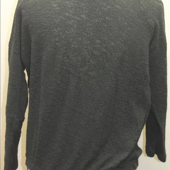 Zara Trafaluc Women Cable Knit Balck Sweater Blouse Long Sleeve Medium Cotton - Picture 5 of 6